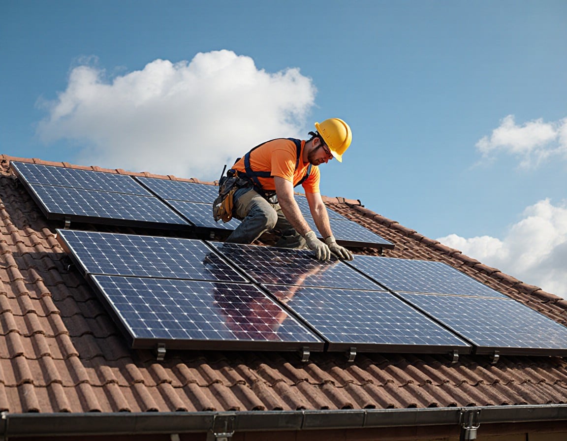 Fachgerechte Solaranlage-Installation auf einem Haus
